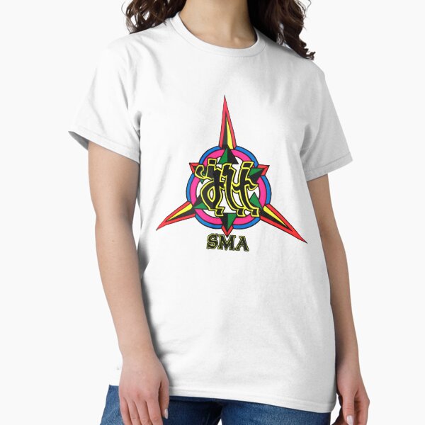 Artikel-Vorschau von SMA, Santa Monica Airlines Skateboard-T-Shirt-Design, designt und verkauft von Retro80sskate.