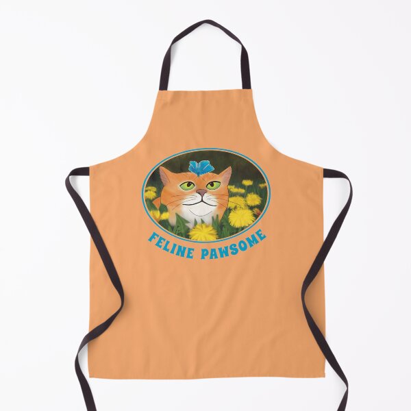 Item preview, Feline Pawsome – adorable illustration of a cat with a butterfly on his head designed and sold by Crystal Raymond.