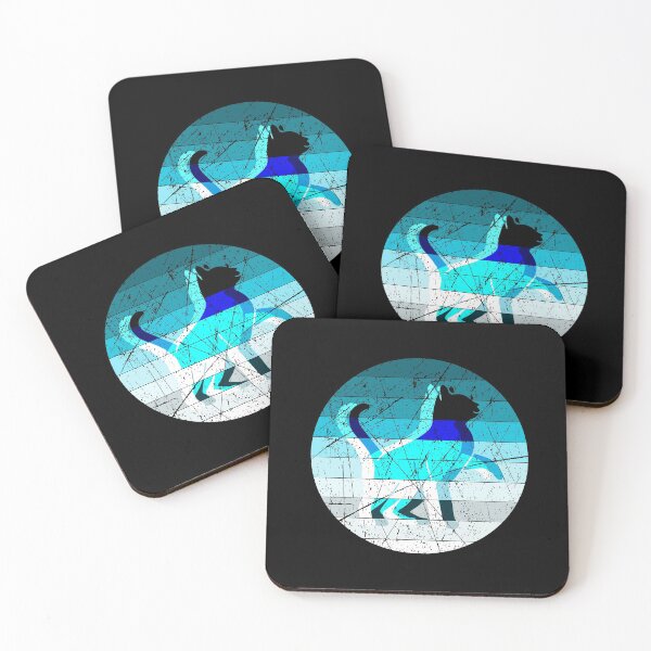 Artikelvorschau, Cooles Katzen Techno Glitch Design in blau entworfen und verkauft von Kalli-design.