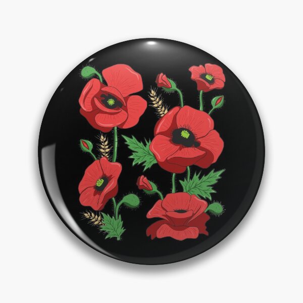 Item preview, Red Poppies - Cute Floral Vintage Poppy Flowers designed and sold by r-silver.