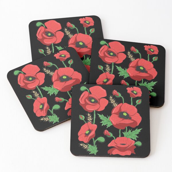Item preview, Red Poppies - Cute Floral Vintage Poppy Flowers designed and sold by r-silver.