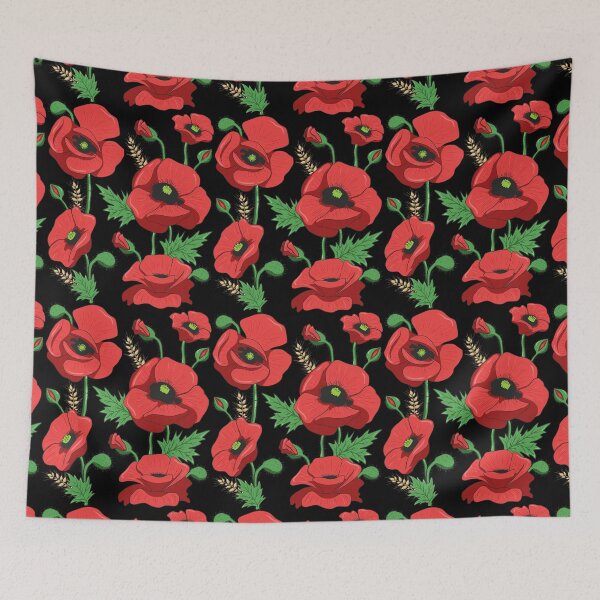 Item preview, Red Poppies - Cute Floral Vintage Poppy Flowers designed and sold by r-silver.