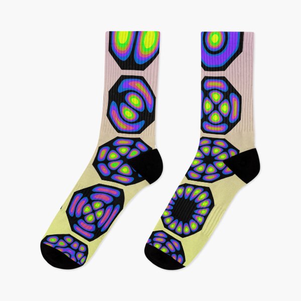 Item preview, Vibrant grid of octagons with psychedelic quantum patterns designed and sold by dhudsmith.