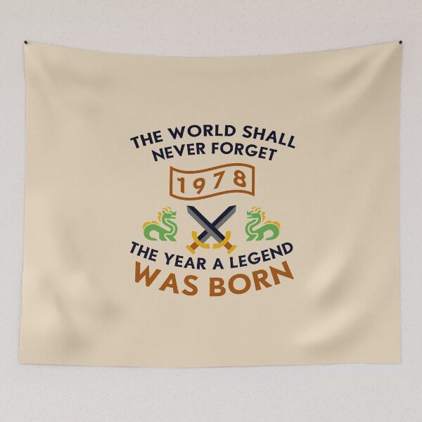 Item preview, 1978 The Year A Legend Was Born Dragons and Swords Design (Dark) designed and sold by Graograman.
