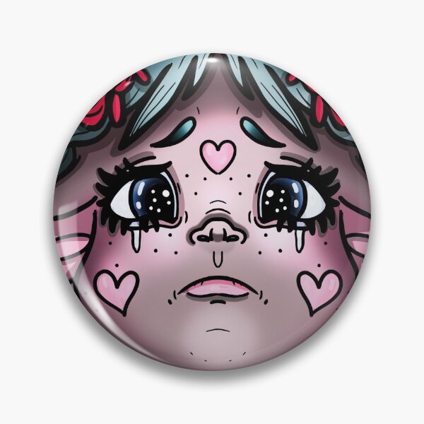 Item preview, Cartoon little troll with horns, sad girl in  strawberry skirt.	 designed and sold by LaraCoolart.
