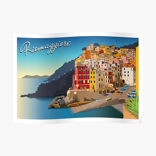 Riomaggiore at Sundown Poster