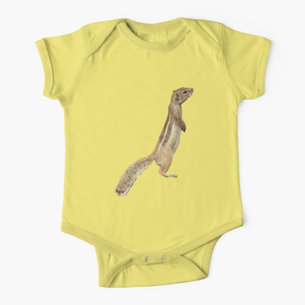 Standing atlas squirrel Short Sleeve Baby One-Piece