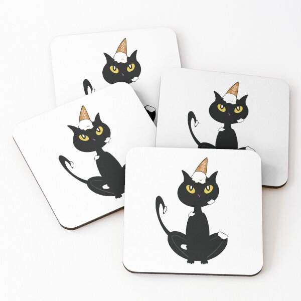 Item preview, Messy Cat with Vanilla Ice Cream on Head designed and sold by BusyMonkeys.