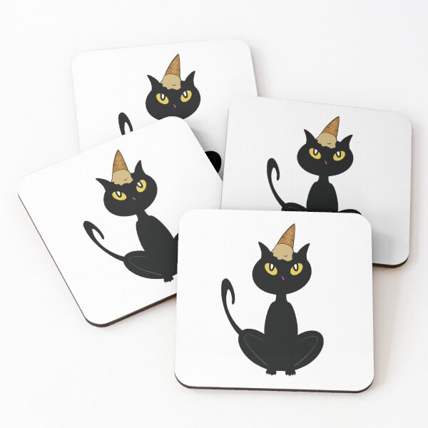 Item preview, Cat with Chocolate Ice Cream on Head designed and sold by BusyMonkeys.