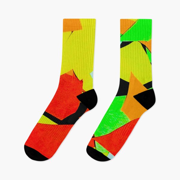 Item preview, Red yellow other colourful shapes pattern melbroune art designed and sold by TramsmashGuy.
