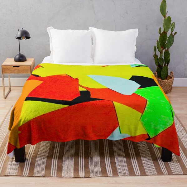 Item preview, Red yellow other colourful shapes pattern melbroune art designed and sold by TramsmashGuy.