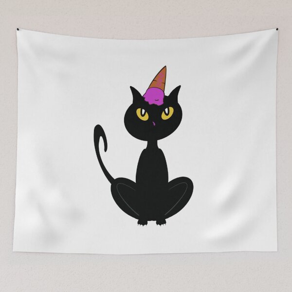 Item preview, Cat with Strawberry Ice Cream on Head designed and sold by BusyMonkeys.