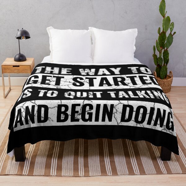 Item preview, The way to get started is to quit talking and begin doing - motivational quotes designed and sold by youngdstag.