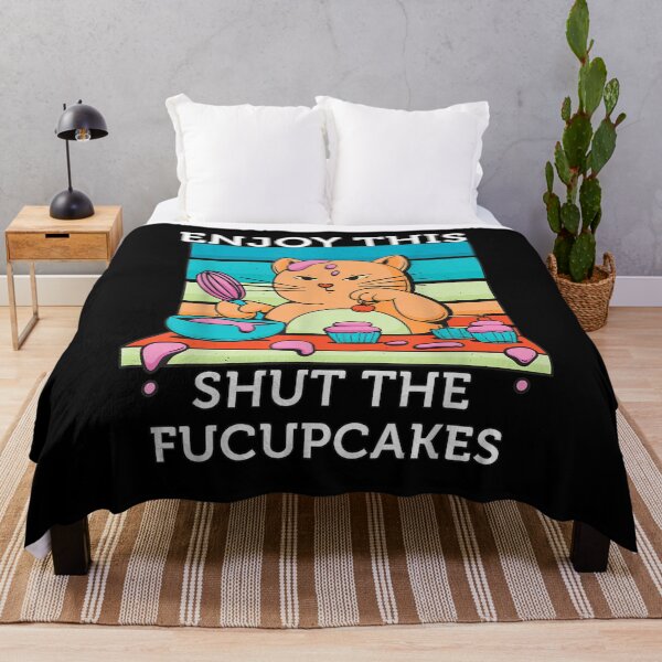 Item preview, Enjoy Cat Baking Cupcakes Shut The Fucupcakes Funny Design  designed and sold by manidala.