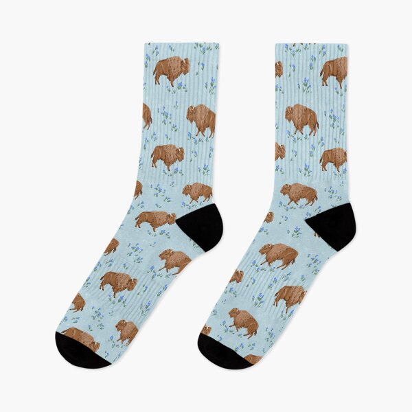 Item preview, Bison in blue designed and sold by SarahCAllen.