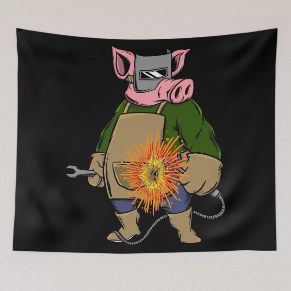 Item preview, Funny Welder Pig designed and sold by damnoverload.
