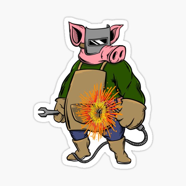 Item preview, Funny Welder Pig designed and sold by damnoverload.