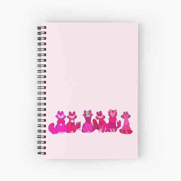 Pink Warrior Kitty Family! Spiral Notebook