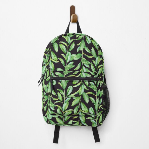Item preview, Lush greenery on black background designed and sold by Lyubava.