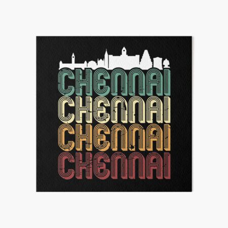Aperçu de l'œuvre Chennai Madras Tamil Vintage City Pride Design créée et vendue par Aasearts.