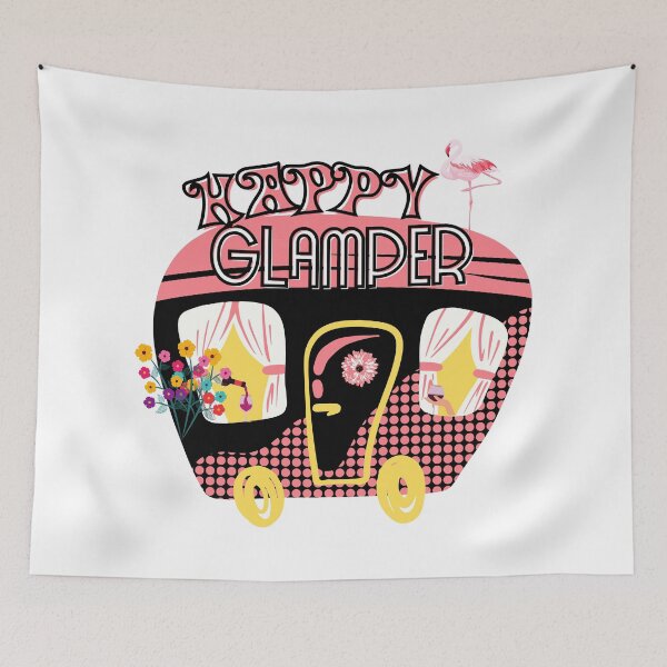 Item preview, Camping Retro Design Happy Glamper designed and sold by concettaellis.