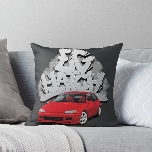 Item preview, Civic EG hatch red with graffiti background designed and sold by ArtyMotive.