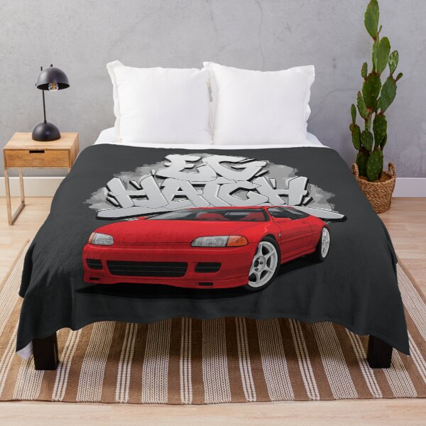 Item preview, Civic EG hatch red with graffiti background designed and sold by ArtyMotive.