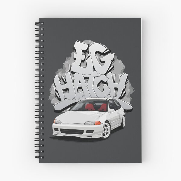 Item preview, Civic EG hatch white with graffiti background designed and sold by ArtyMotive.