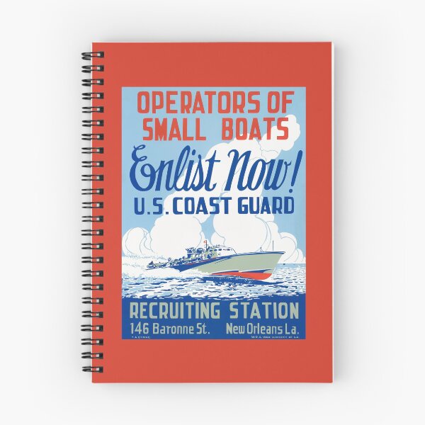 Item preview, Coast Guard Recruiting - Operators Of Small Boats Enlist Now - Circa 1941 designed and sold by warishellstore.