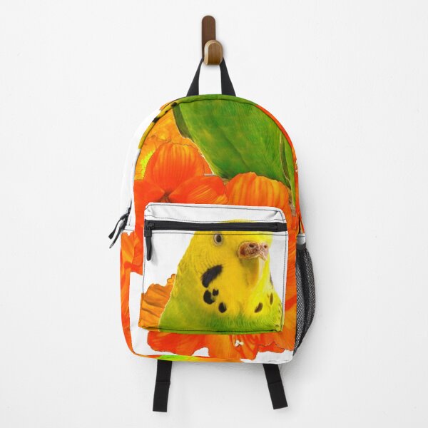 Item preview, TROPICAL FLOWERS GREEN-YELLOW PARAKEETS designed and sold by sharlesart.