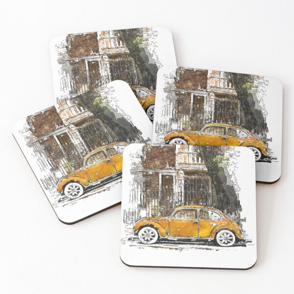 Item preview, Yellow cab in watercolours designed and sold by BorneowithLove.