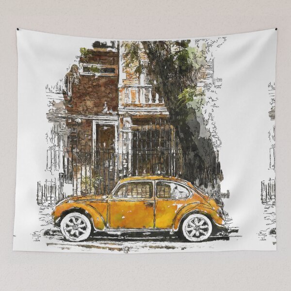 Item preview, Yellow cab in watercolours designed and sold by BorneowithLove.