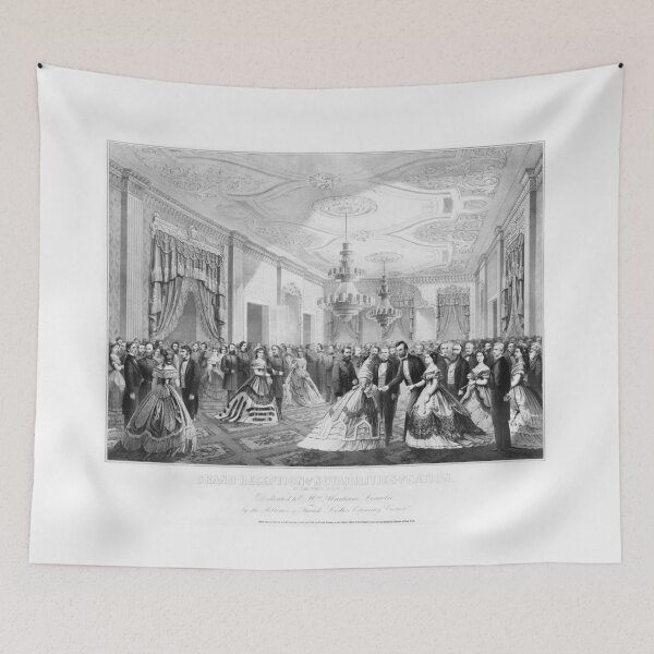 Item preview, Grand Reception Of The Notabilities At The White House - 1865 designed and sold by warishellstore.