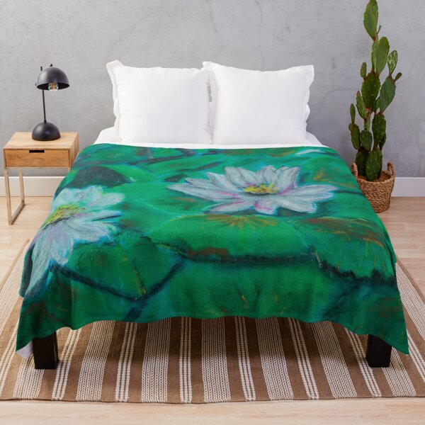 Item preview, Water lilies pastel technique painting designed and sold by pineappledizajn.