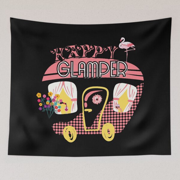 Item preview, Camping Retro Design Happy Glamper designed and sold by concettaellis.