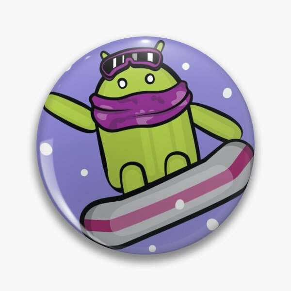 Item preview, Purple Android Surfing in Winter designed and sold by tshirtsandme.