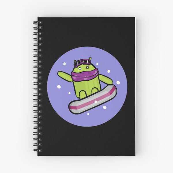 Item preview, Purple Android Surfing in Winter designed and sold by tshirtsandme.