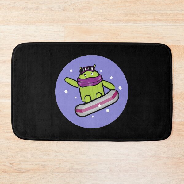 Item preview, Purple Android Surfing in Winter designed and sold by tshirtsandme.