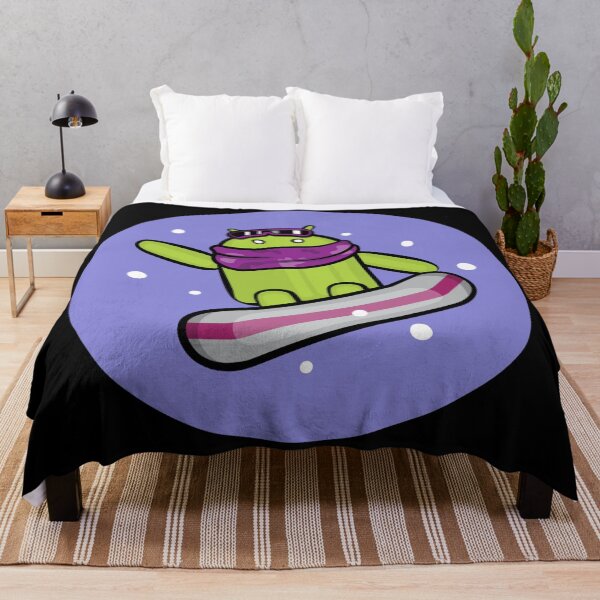 Item preview, Purple Android Surfing in Winter designed and sold by tshirtsandme.