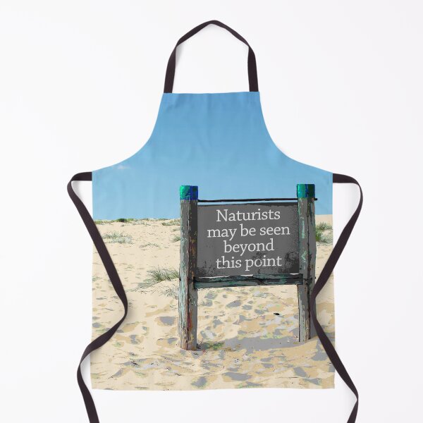 Item preview, Naturists May Be Seen Nudists Wooden Beach Sign designed and sold by NaturistGifts.