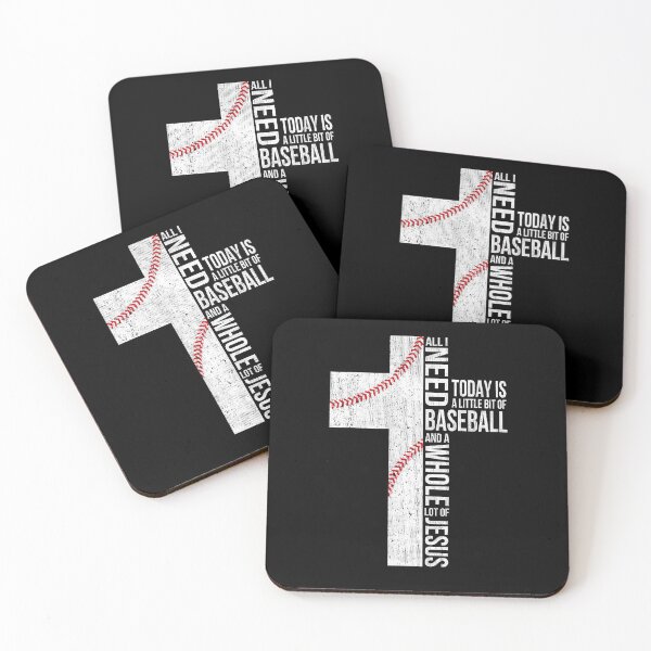 Item preview, All I Need Today Is A Little Bit Of Baseball And A Whole Lot Of Jesus designed and sold by KellenCowleyArt.