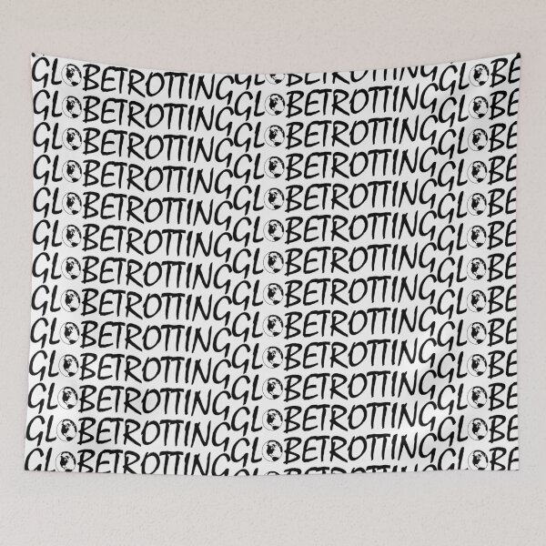 Item preview, Globetrotter Globetrotting with intricate black and white world globe sign black and white minimalistic quote vintage typography designed and sold by Deegital18.