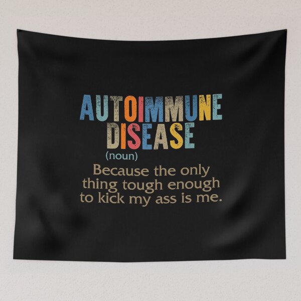 Item preview, Autoimmune Disease, Awareness Shirt For Women, Vintage Definition, because the only thing tough enough to kick my ass is me, Funny Warrior Gift, designed and sold by Sifoustore.