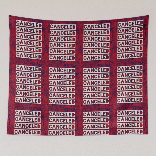 Item preview, Canceled - text in white on a red texture background designed and sold by 10pmCreations.
