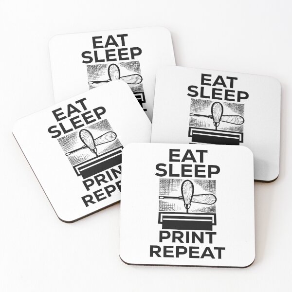 Item preview, Printmaking Quote - Eat Sleep Print Repeat designed and sold by HalpinDesign.