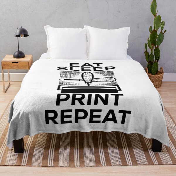 Item preview, Printmaking Quote - Eat Sleep Print Repeat designed and sold by HalpinDesign.
