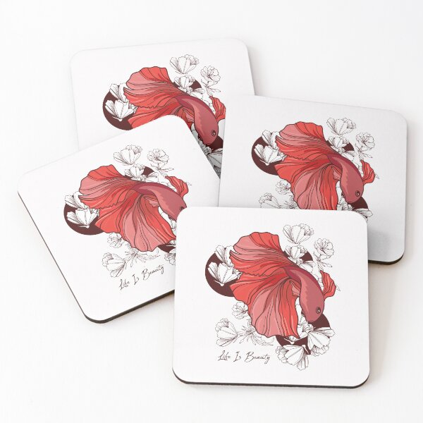 Item preview, Fighting fish with flowers designed and sold by ElBeDesigns.