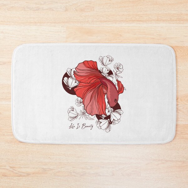 Item preview, Fighting fish with flowers designed and sold by ElBeDesigns.