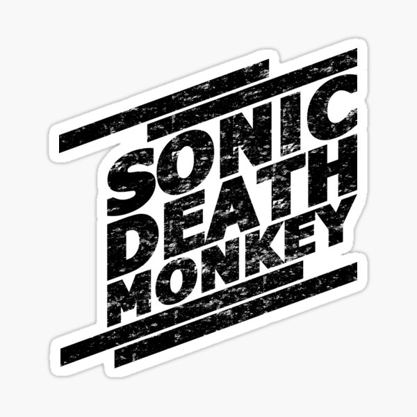 Item preview, Sonic Death Monkey - High Fidelity - Distressed Black Design designed and sold by 90s-Mall.