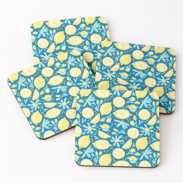 Item preview, Lemon Pattern Blue designed and sold by Maria Heyens.